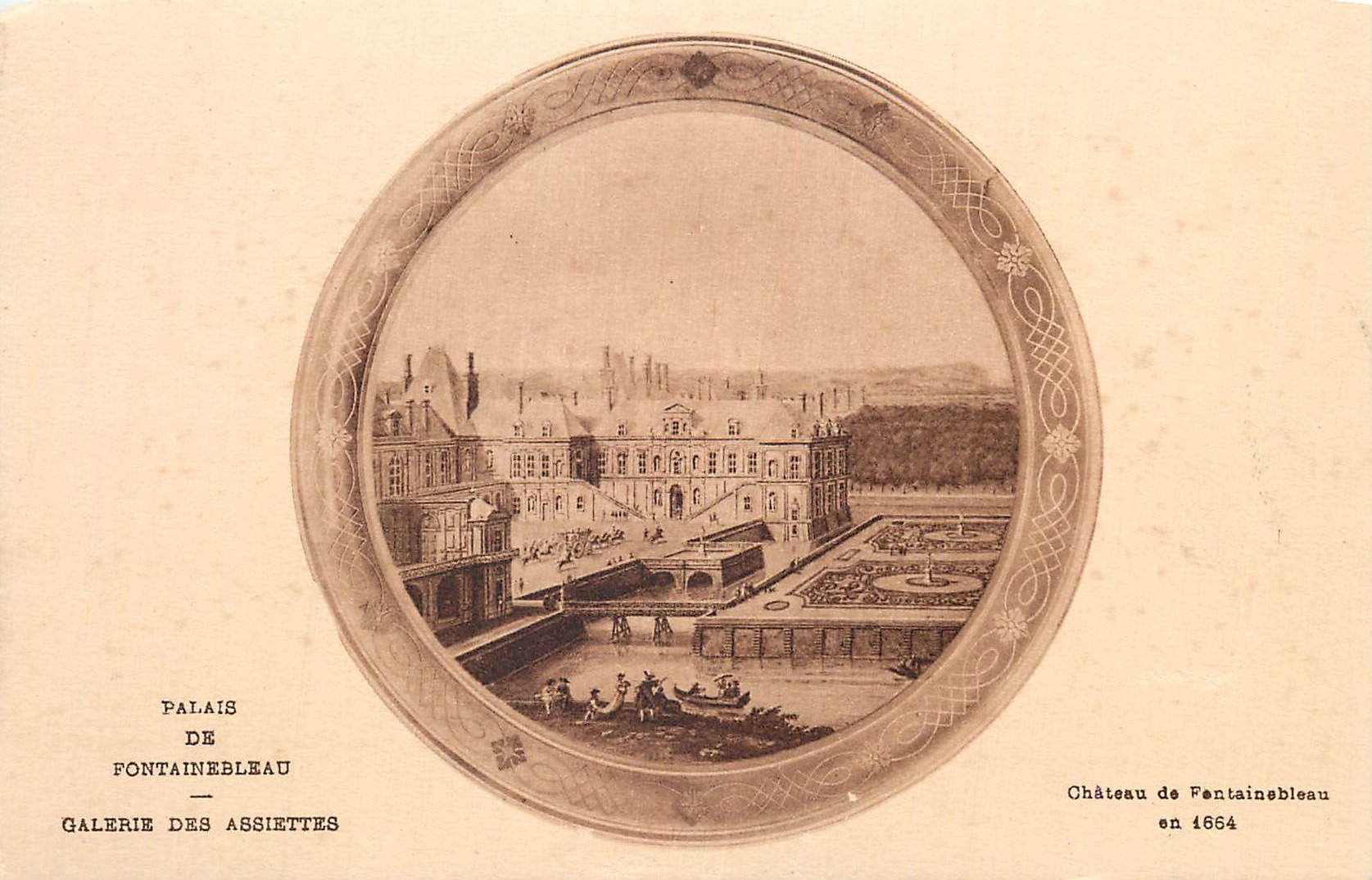 Château de Fontainebleau — Galerie des Assiettes — Château de Fontainebleau in 1664